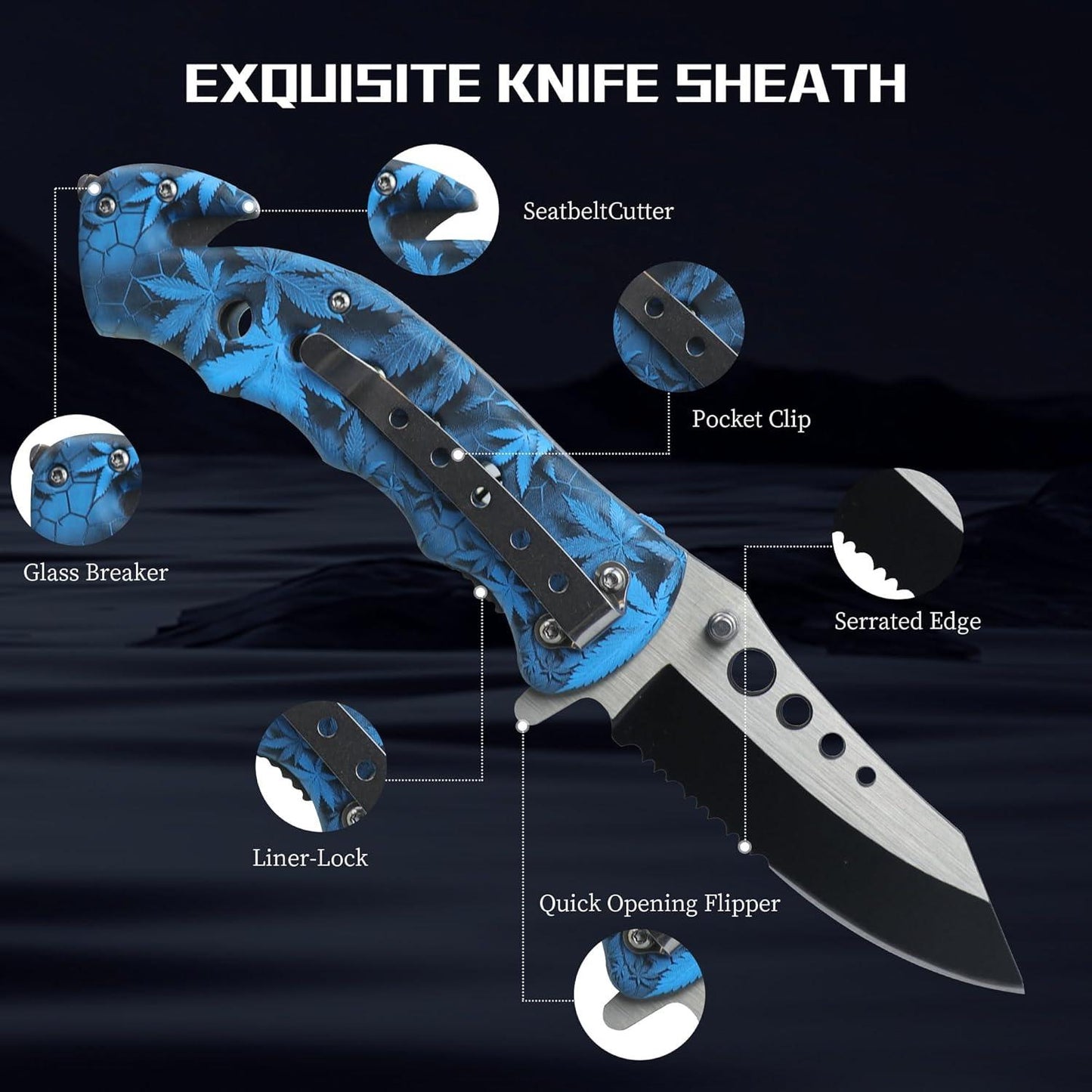 Kitory 3.3'' Multi-Purpose Folding Pocket Knife - KITORY Cutlery