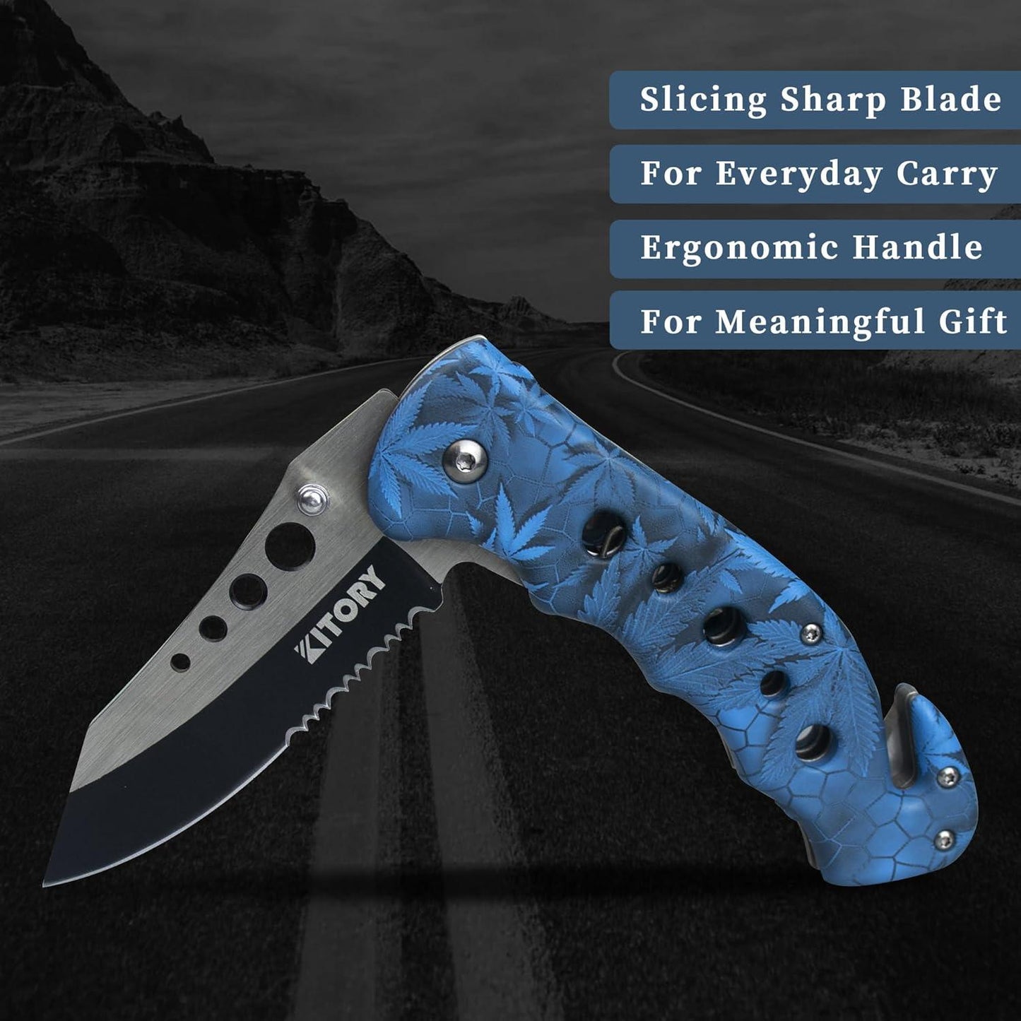 Kitory 3.3'' Multi-Purpose Folding Pocket Knife - KITORY Cutlery