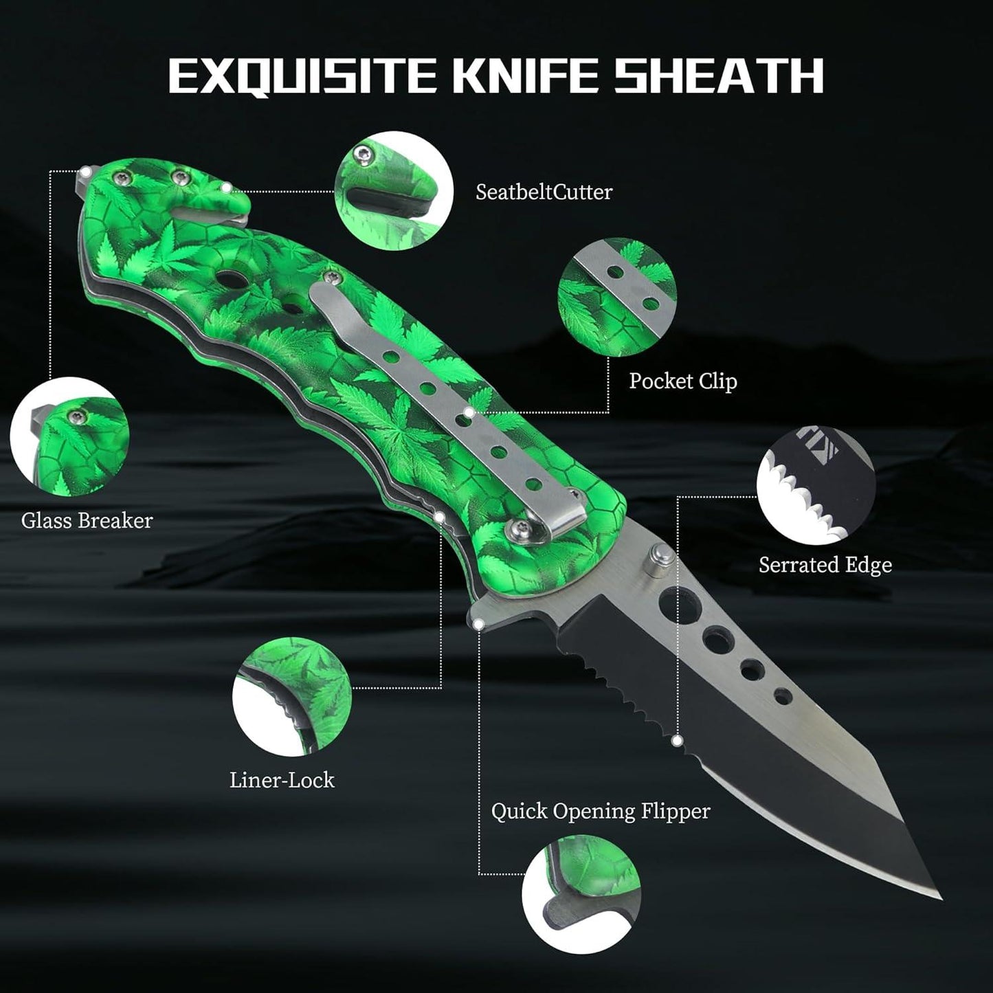 Kitory 3.3'' Multi-Purpose Folding Pocket Knife - KITORY Cutlery