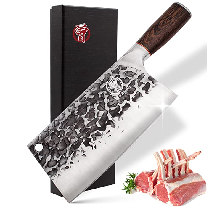 ZENG JIA DAO Meat Cleaver Knife 8 Inch High Carbon Steel With Gift Box