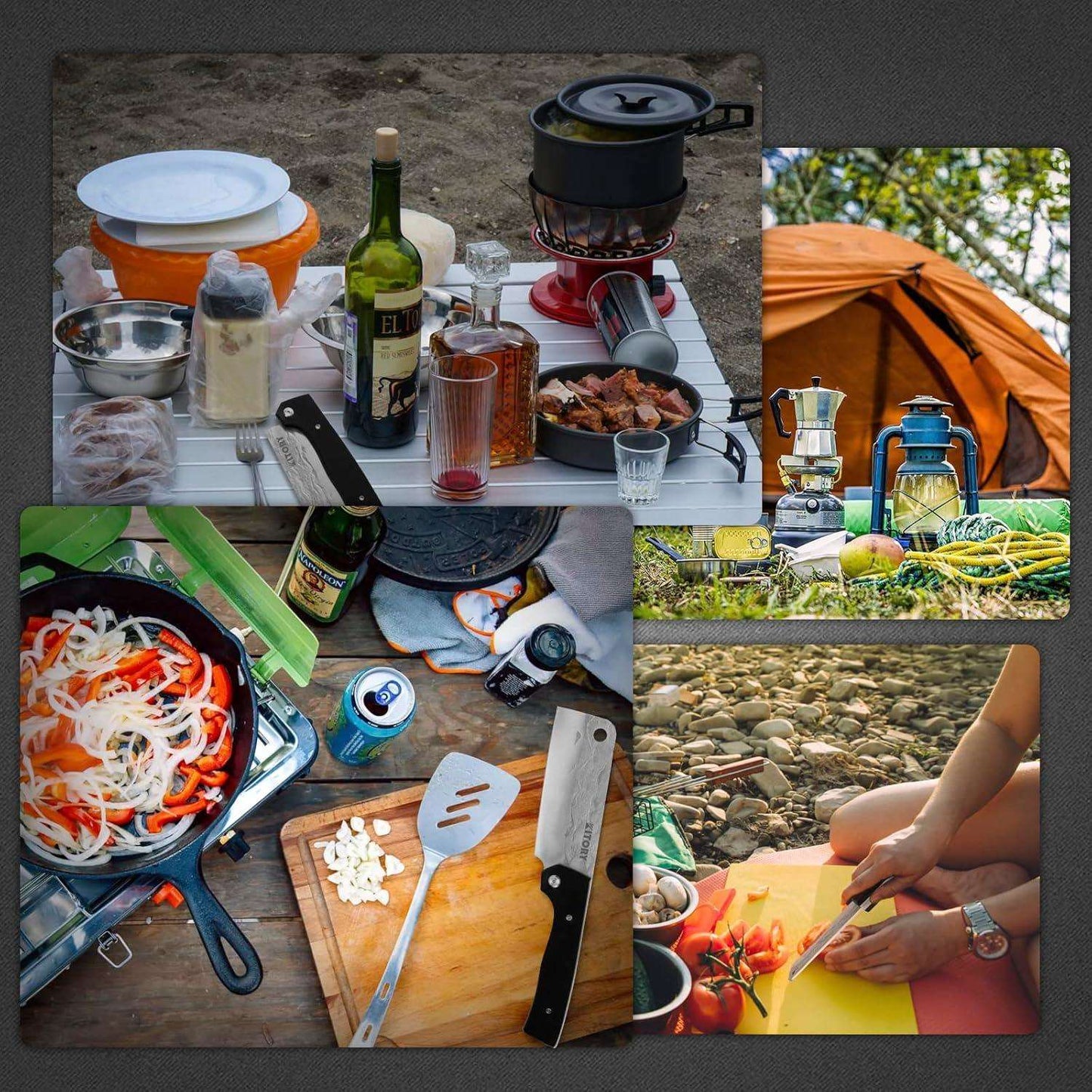 Kitory 4.5'' Folding Cleaver with Forged HC Steel Blade