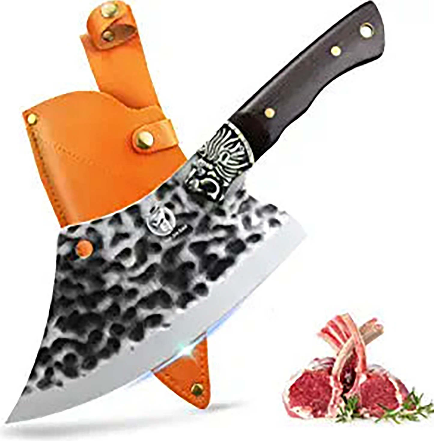 ZENG JIA DA Butcher Knife With Wenge Wood Handle