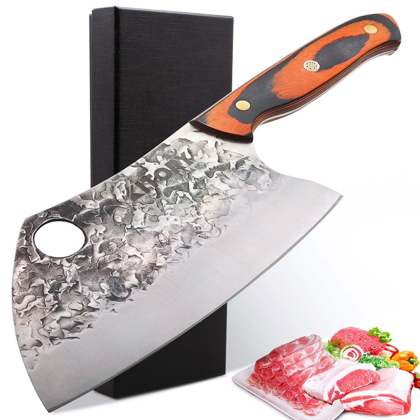 Kitory Forged Serbian Knife Full Tang High Carbon Steel