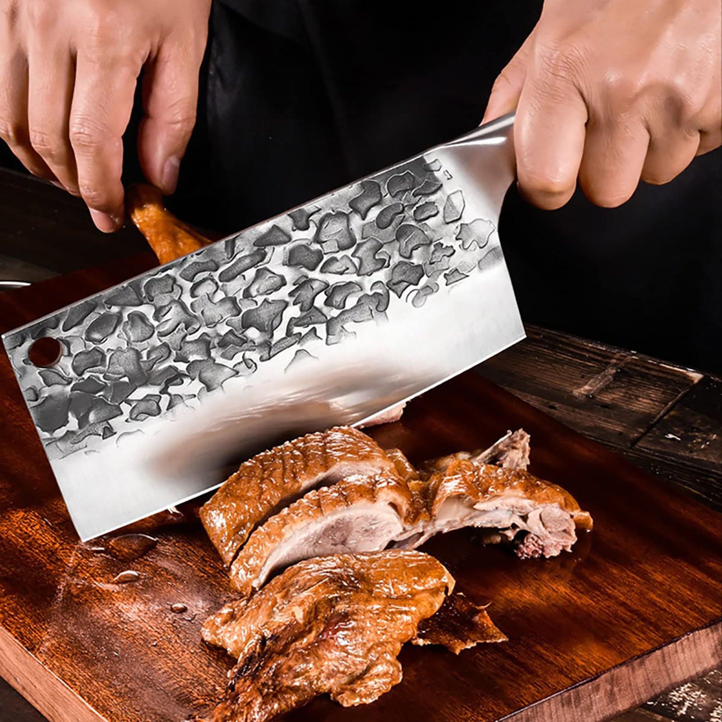 ZENG JIA DAO Meat Cleaver Knife 8 Inch High Carbon Steel With Gift Box