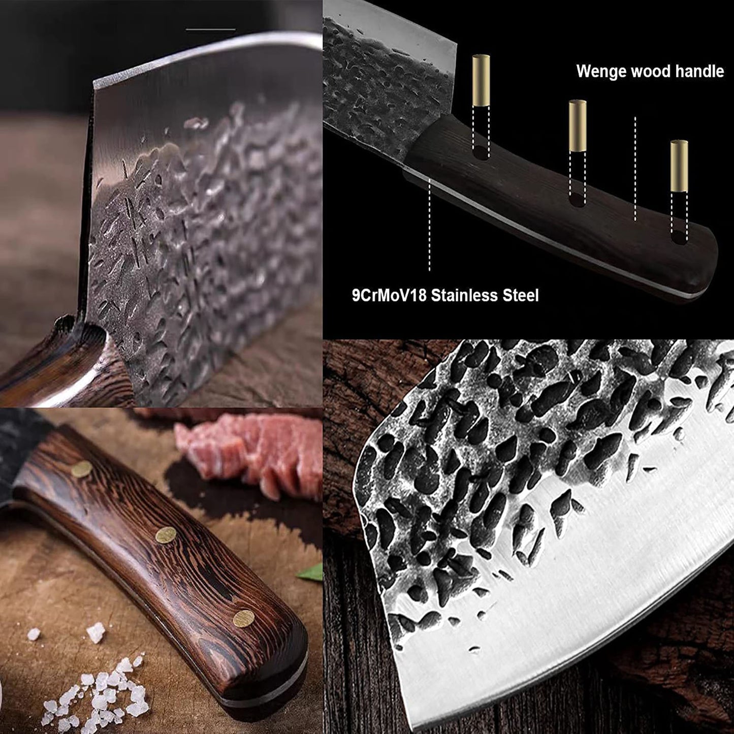 ZENG JIA DAO Forged Chinese Knives Handmade HC Stainless Steel