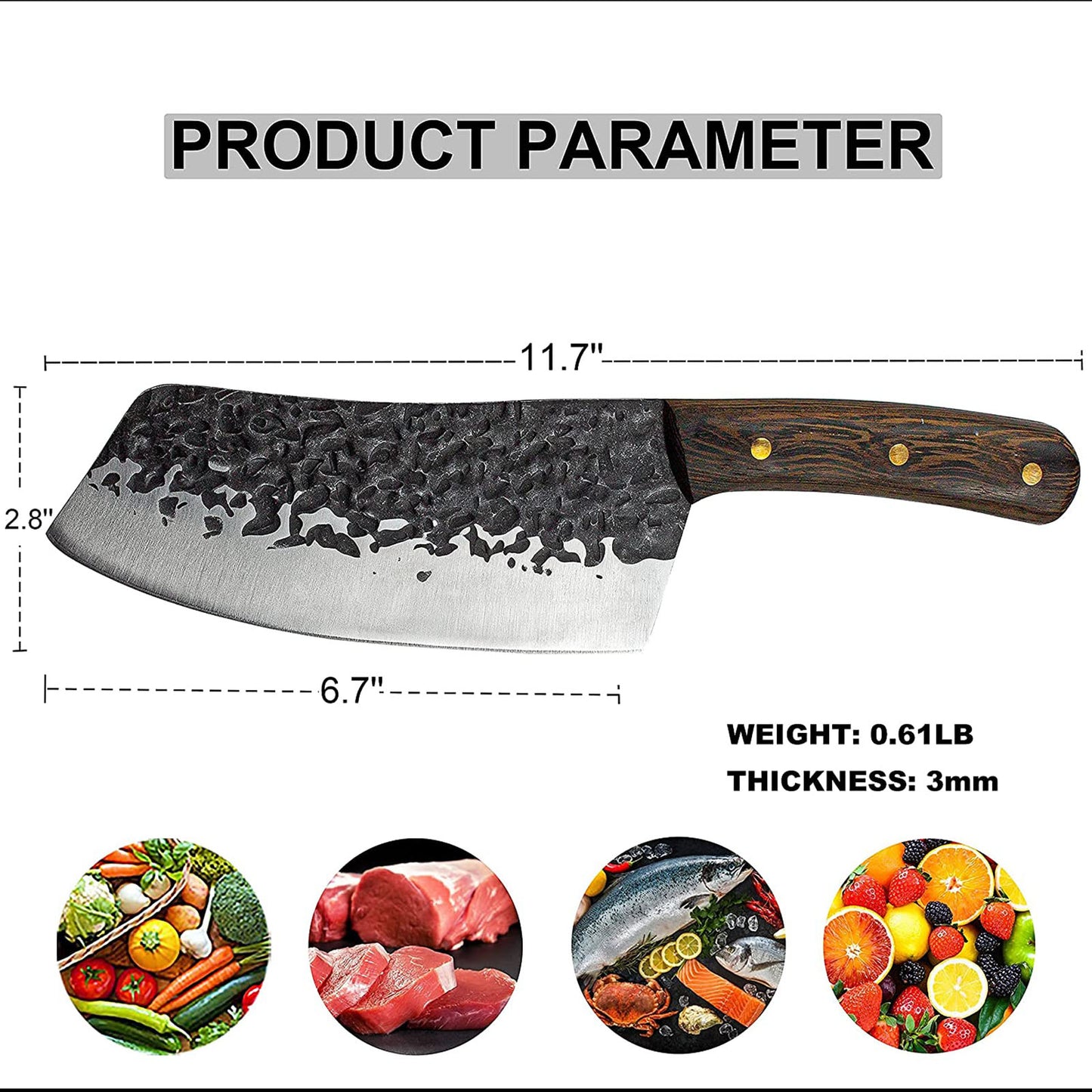 ZENG JIA DAO Forged Chinese Knives Handmade HC Stainless Steel