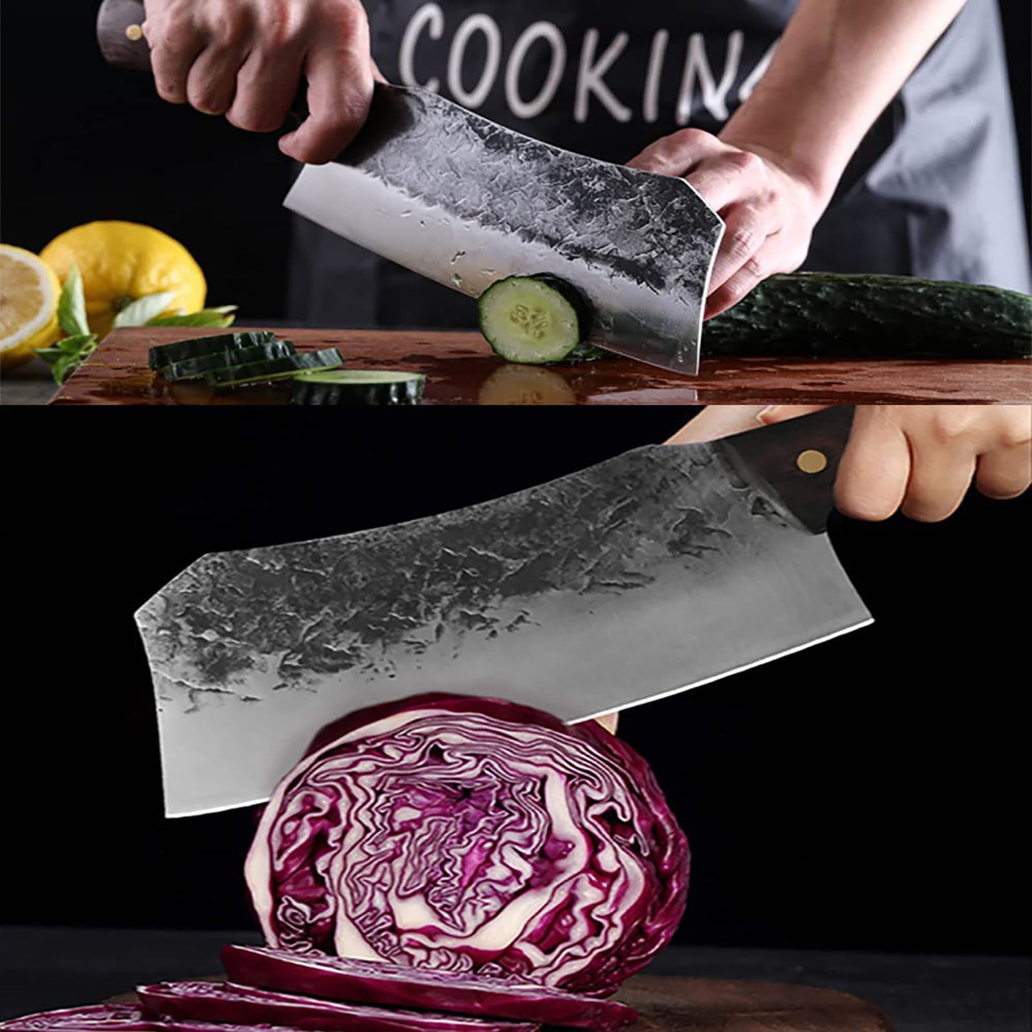 ZENG JIA DAO Meat Cleaver Chinese Knife 7 Inch Hand Made Stainless Steel
