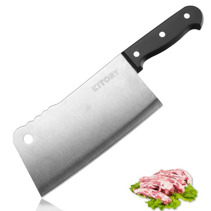 Kitory Cleaver Knife, Meat Vegetable Cleaver, Chinese Chef Butcher Knife, 2023 Gifts,Razor Sharp German Steel Blade Full Tang Ergonomic Handle Design for Home Kitchen and Restaurant-SL03