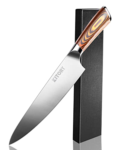 Kitory Chef Knife 8 Inch, Sharp Kitchen Knife German High Carbon Stainless Steel French Knife, 2024 Gifts For Women and Men