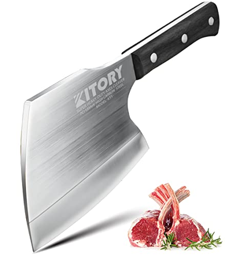 Kitory Super Heavy Duty Meat Cleaver eapecially for big bone and frozen meat - bone breaker - butcher kitchen axe knife - K5S, 2024 Gifts