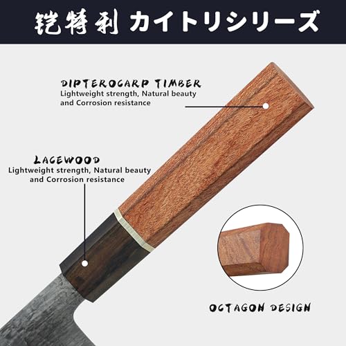 Kitory Chef Knife 8 Inch Japanese Knife, Professional  7Cr17MoV Knife with Ergonomic Handle, Ideal for Food Preparation, Authentic, Handcrafted, Premium Gift Box