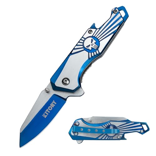 Kitory Pocket Knife 2.5", Multi-Purpose Outdoor Folding Knife, Stainless Steel  for Camping, Fishing, Hiking, Outdoor Activities , Easy-to-Carry, Mens Gift