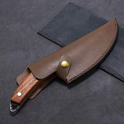 Kitory Leather Knife Sheath 6 inch Boning Knife Practical Soft Leather Sheath with Belt Loop Good for Protect Fixed Blade & Carry Out, 2023 Gifts For Women and Men