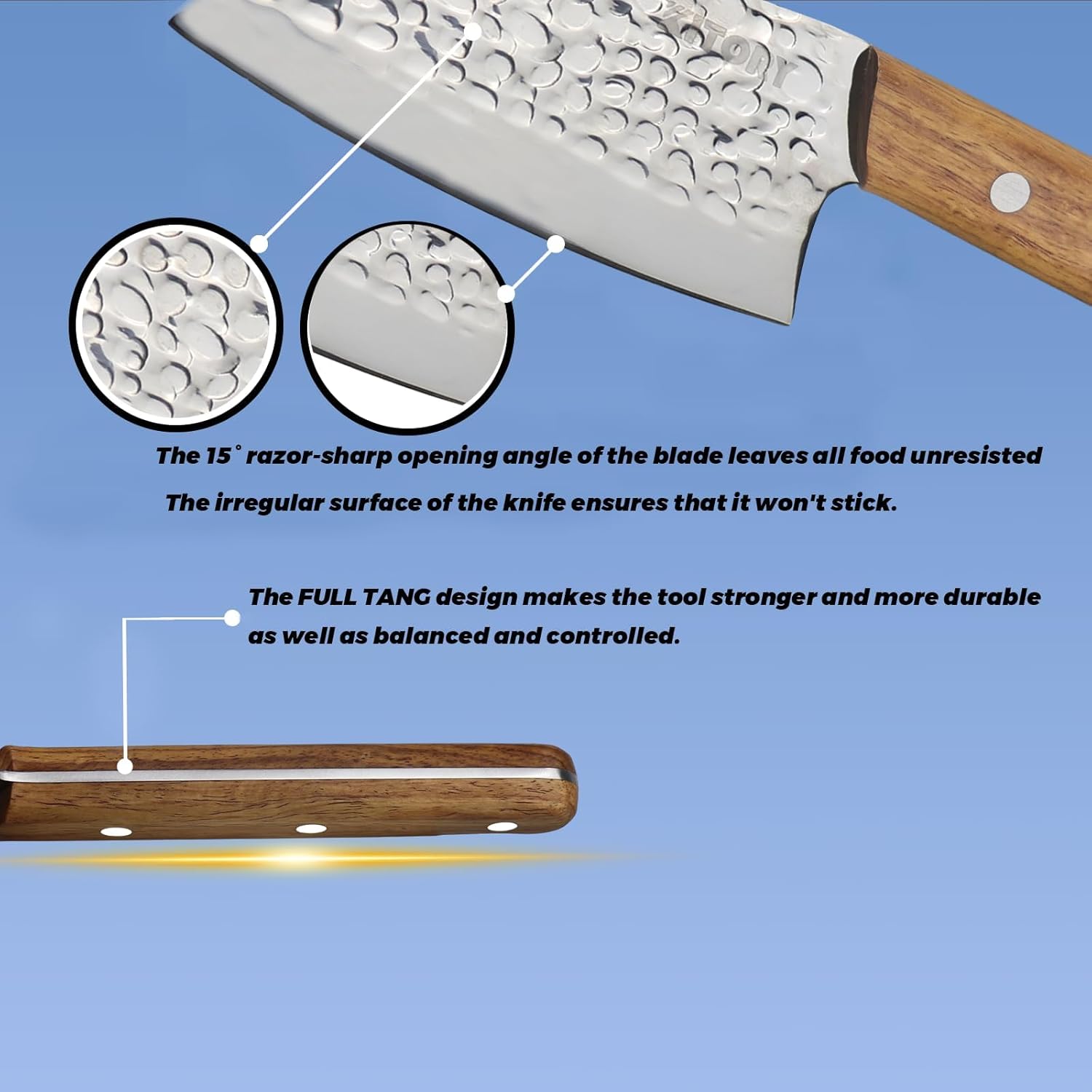 Kitory 4'' Mini Cleaver Knife - KITORY Cutlery