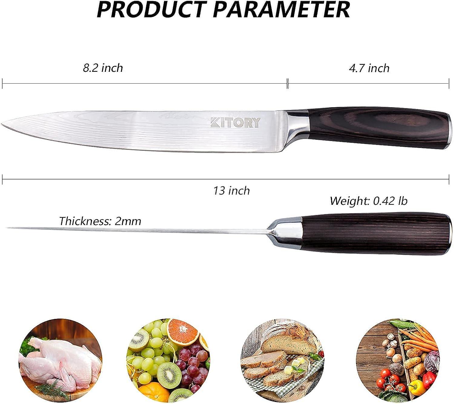 Kitory 8'' Carving Knife with Sheath - KITORY Cutlery