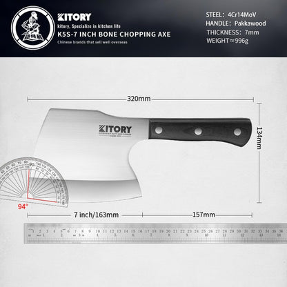 Kitory 6.3'' Super Heavy Duty Meat Cleaver - KITORY Cutlery