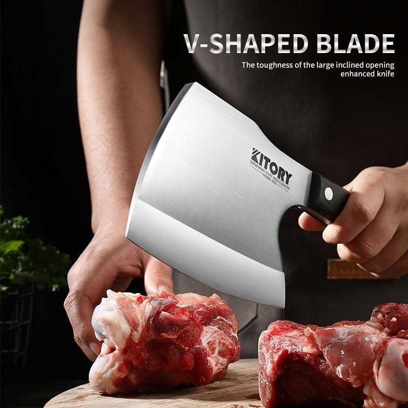 Kitory 6.3'' Super Heavy Duty Meat Cleaver - KITORY Cutlery