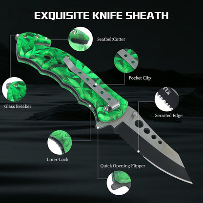 Kitory 3.3'' Multi-Purpose Folding Pocket Knife - KITORY Cutlery