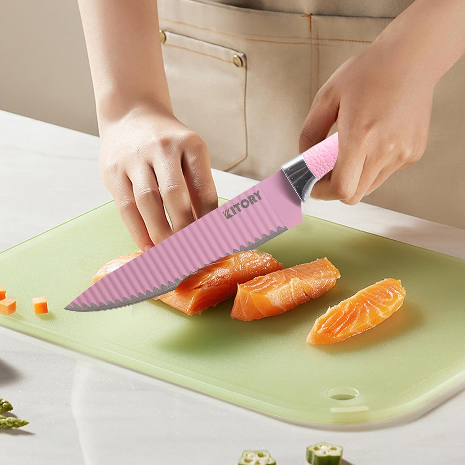 Kitory 6 Piece Pink Knife Set - KITORY Cutlery
