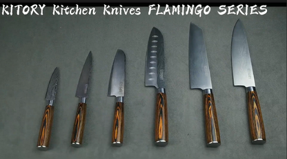 Kitory 7.5'' German High Carbon Stainless Steel Kiritsuke Knife with Sheath