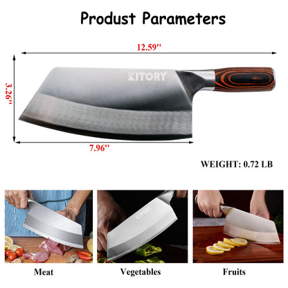 Kitory Chinese Utility Knife Vegetable Cleaver 8 Inch