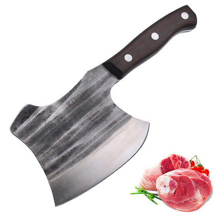 ENOKING Meat Cleaver, 5.7 Inch Butcher Knife Cleaver Knife Heavy Duty Bone  Chopper Axe with Wood Handle, Hand Forged Bone Cutting Knife, Full Tang
