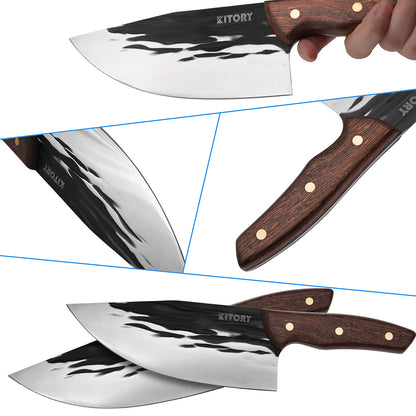 Kitory Butcher Boning Knife Full-tang With Copper Rivets