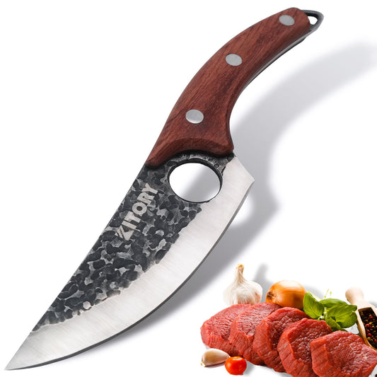 Kitory Viking Knife Forged Butcher Boning Knife Meat Cleaver