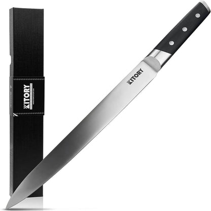 Kitory Carving Knife 12 Inch Forged German High Carbon Steel Matter Finish Handle