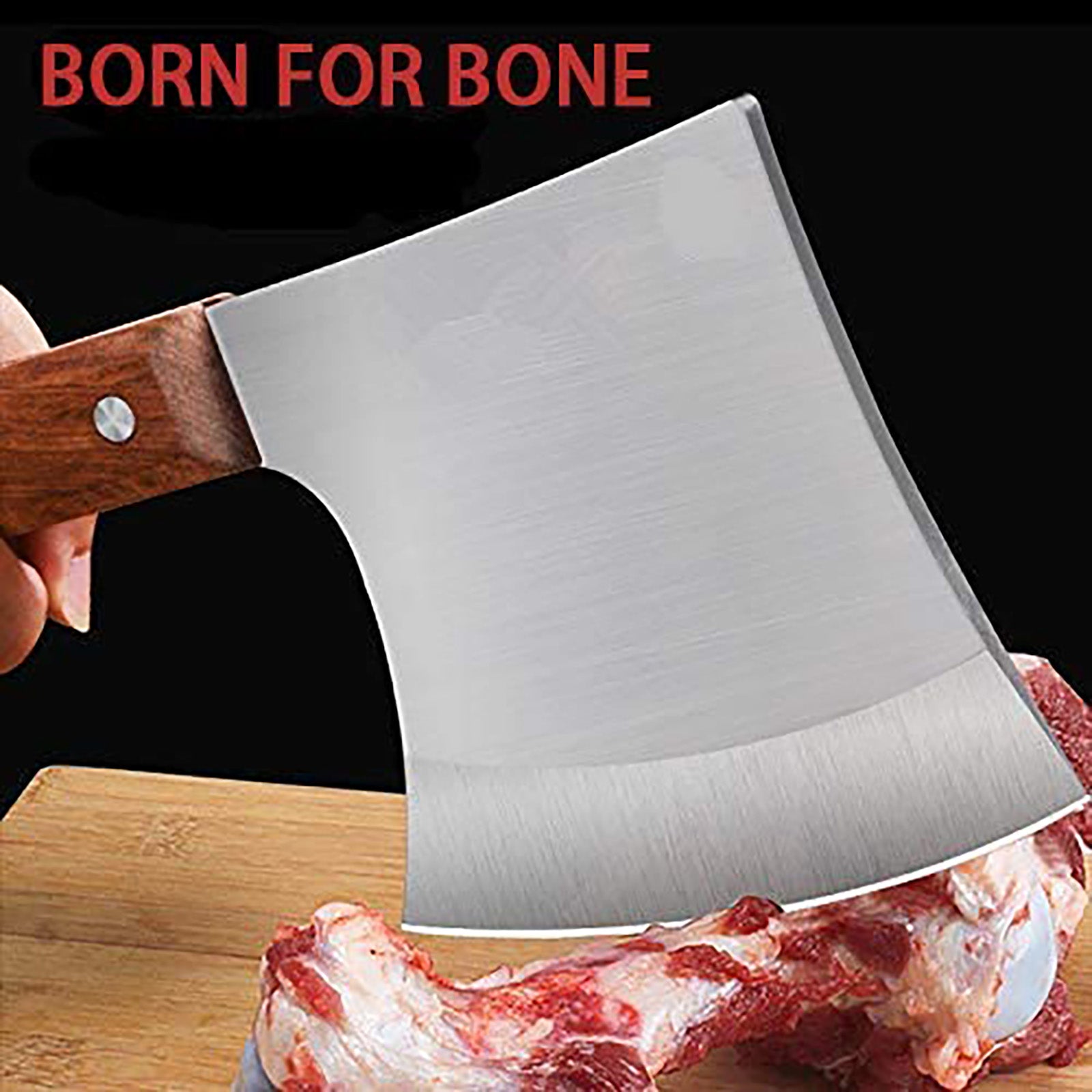 Meat cleaver, Thickened Kitchen Bone Chopping Knife 4Cr13 Stainless Steel  Chopper Butcher Knife Multifunction Heavy Powerful Tool for Bones Cleaver