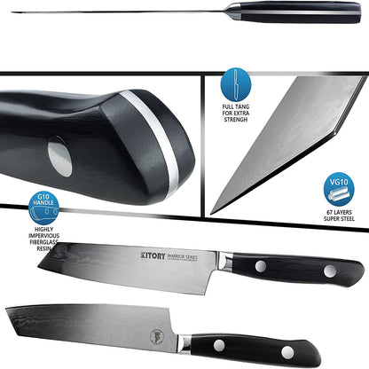 Kitory Damascus Kiritsuke Knife 8.5 Inch VG10 67 Layers Super Steel With Gift Box