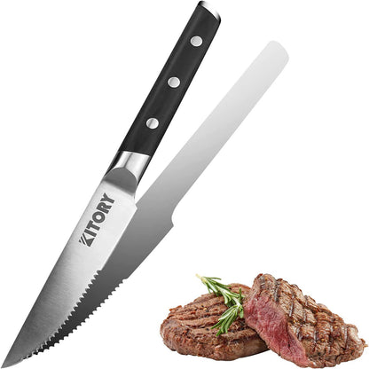 Kitory Steak Knife 5 Inch Sharp German High Carbon Stainless Steel With Gift Box