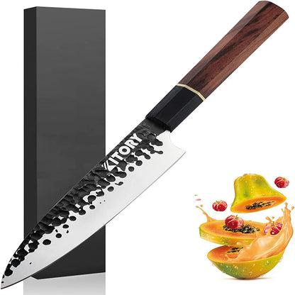 Kitory Japanese Chef Knife 6 Inch Clad Steel With Gift Box