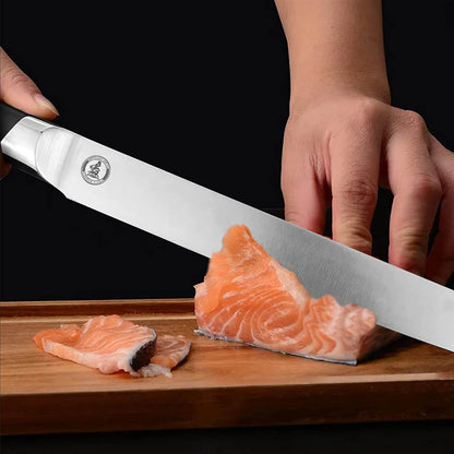 Kitory Carving Knife 12 Inch Forged German High Carbon Steel Matter Finish Handle