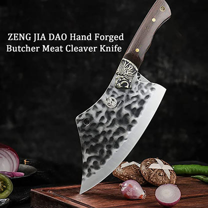 ZENG JIA DA Butcher Knife With Wenge Wood Handle