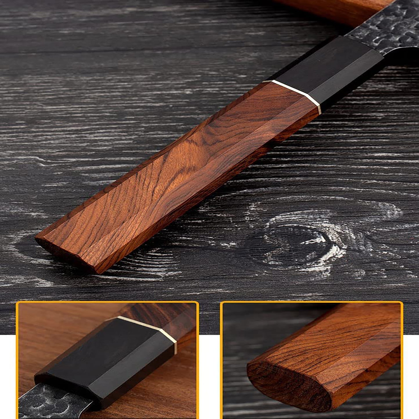Kitory Japanese Kiritsuke Knife 9 Inch Clad Steel With Gift Box