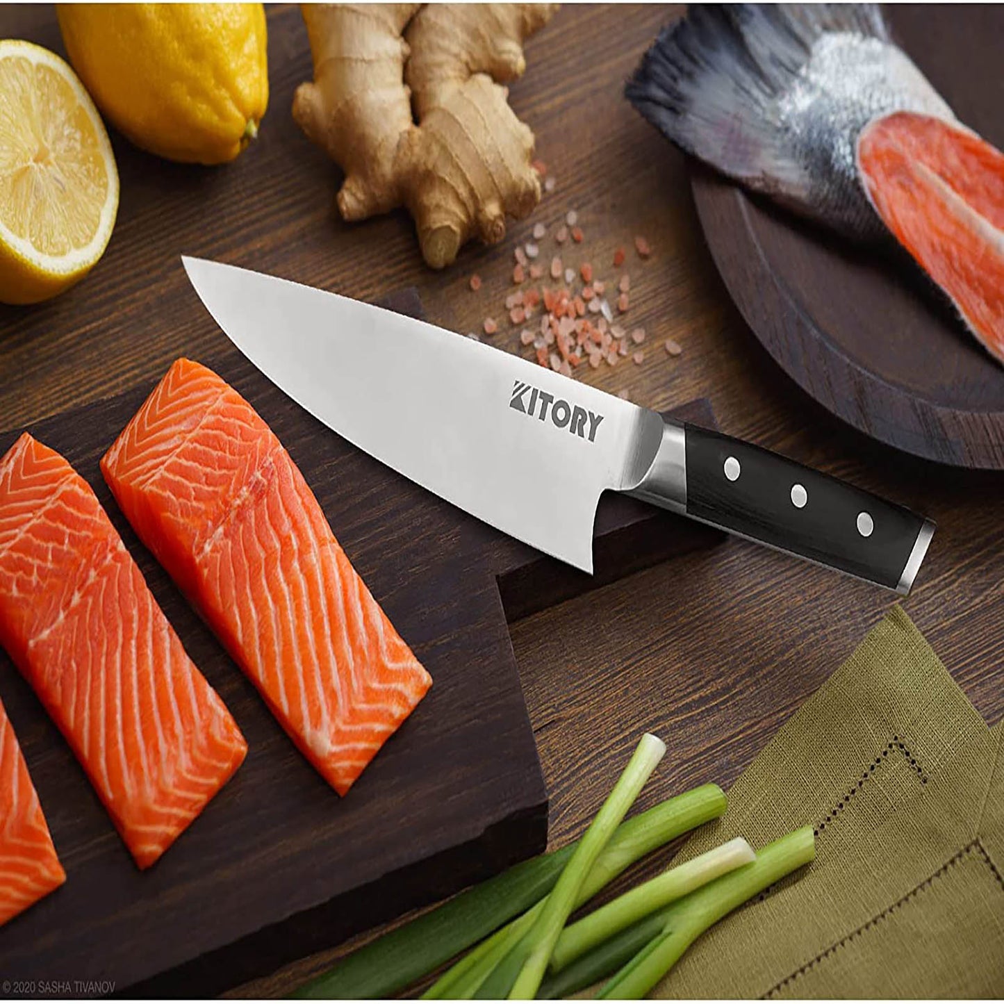  Kitory Chef Knife 8 Inch, Sharp Kitchen Knife German High  Carbon Stainless Steel French Knife, 2023 Gifts For Women and Men: Home &  Kitchen