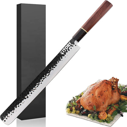 Kitory Japanese Slicing Carving Knife Octagon Sandalwood Handle