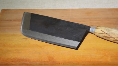 Kitory Forged Butcher Knife 8.5 Inch 12 MM Thick Rail Steel Blade