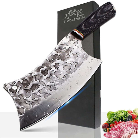 BLADESMITH Meat Cleaver Kitchen Chopping Knife 8 Inch