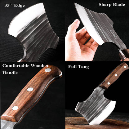 Handmade Meat Cleaver Axes for Bone or Meat Cutting, Hand Forged Butcher  Knives, Heavy Duty Full Tang Bone Chopper Axe for Kitchen Outdoor BBQ, High
