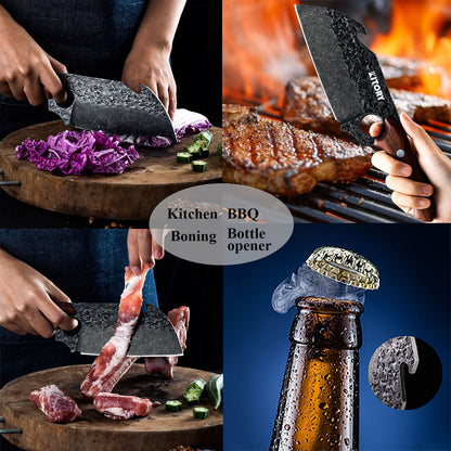 Kitory Multi-Function Kitchen Cutlery With Large Finger Hole Bottle Opener
