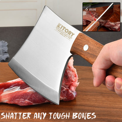 Kitory Meat Cleaver, Bone Knife, Super Massive Heavy Duty Axe Butcher  Kitchen Knife eapecially for big beef caw bones and frozen meat breaking,  2023