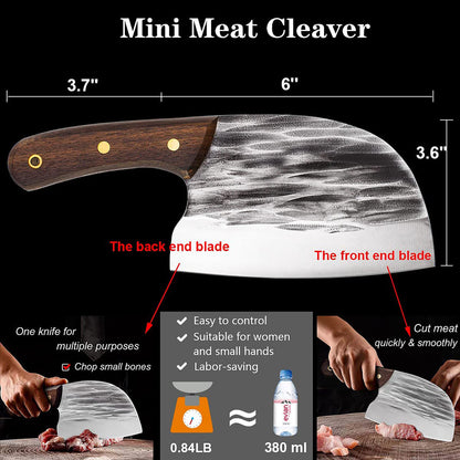 ZENG JIA DAO Forged Kitchen Cleaver 6 Inch Full Tang High Carbon Steel