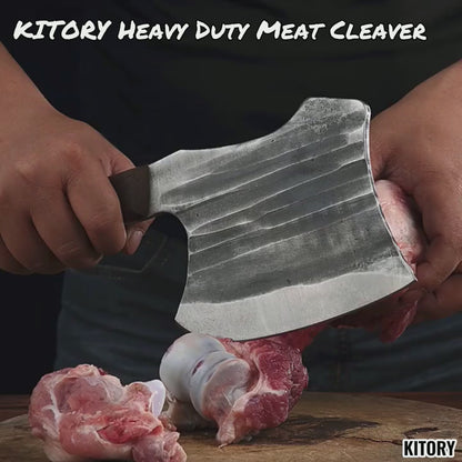 LICAIDAO Meat Cleaver Heavy Duty Axes Butcher Knife Bone Breaker for Meat  and Bone Chopper cutter breaker Traditional Forged Cleaver for Meat and  Bone