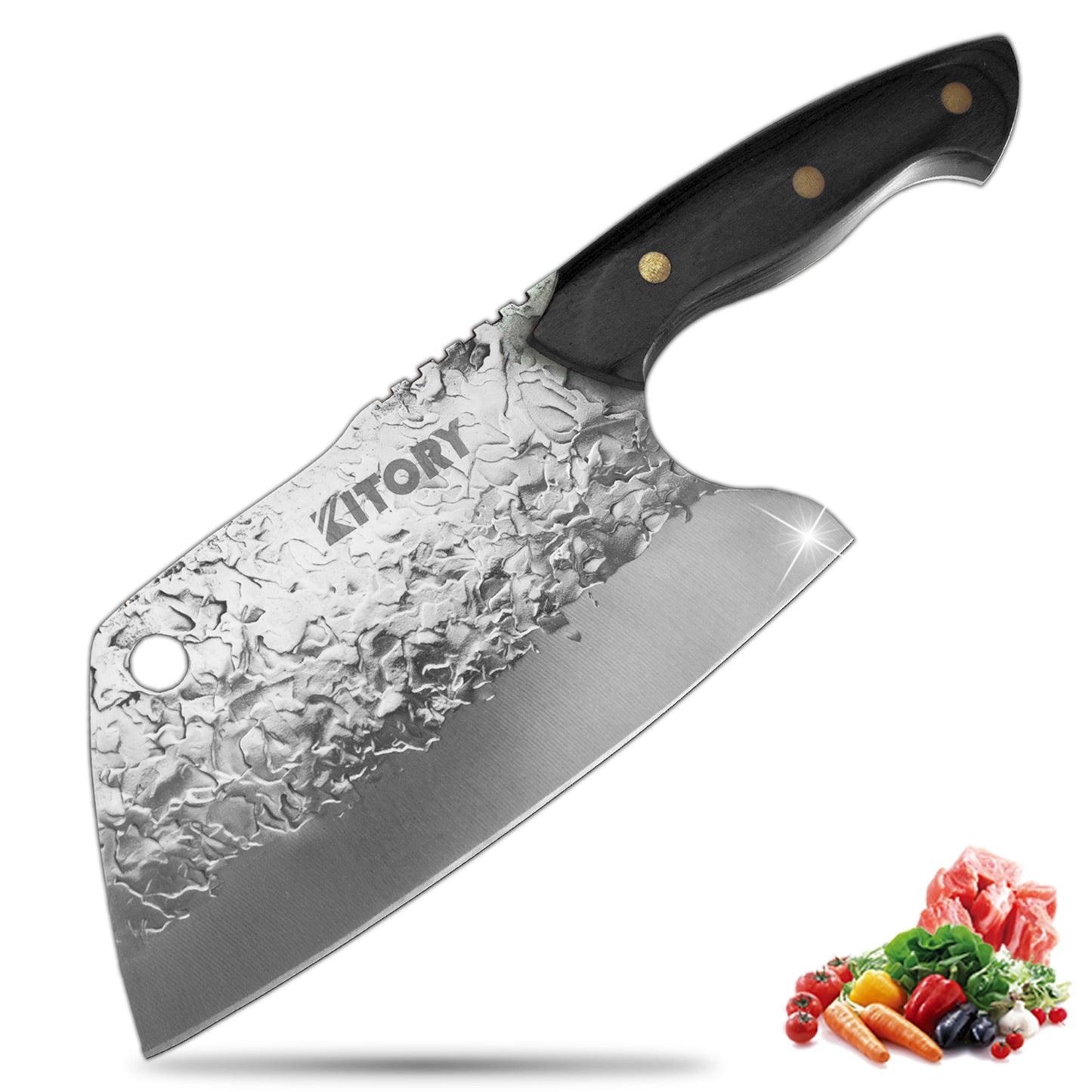 Kitory Chinese Knife Effort-Saving Full-Tang Forged
